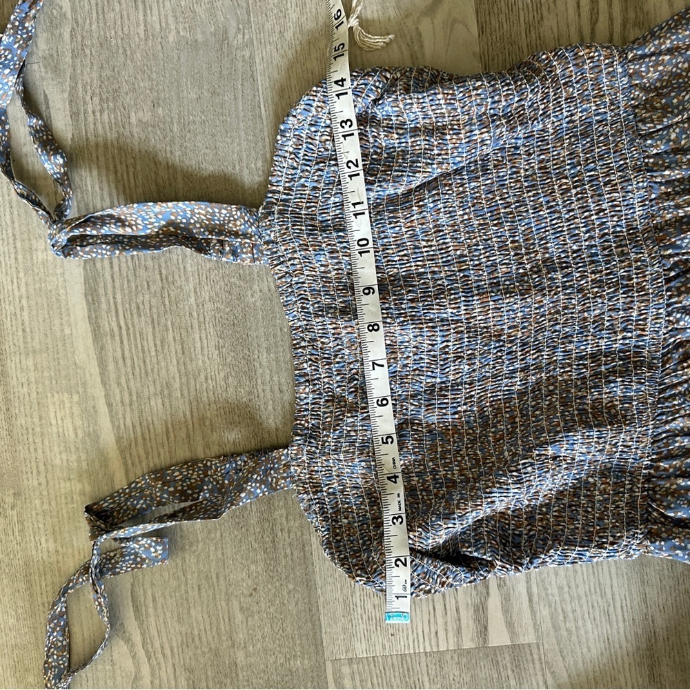NWT Jessica Simpson Smocked Blue and White Maxi Dress Medium - Picture 9 of 9
